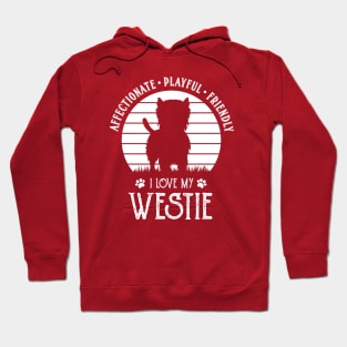 West Highland Terrier Dog Westie Minimalist Design Hoodie